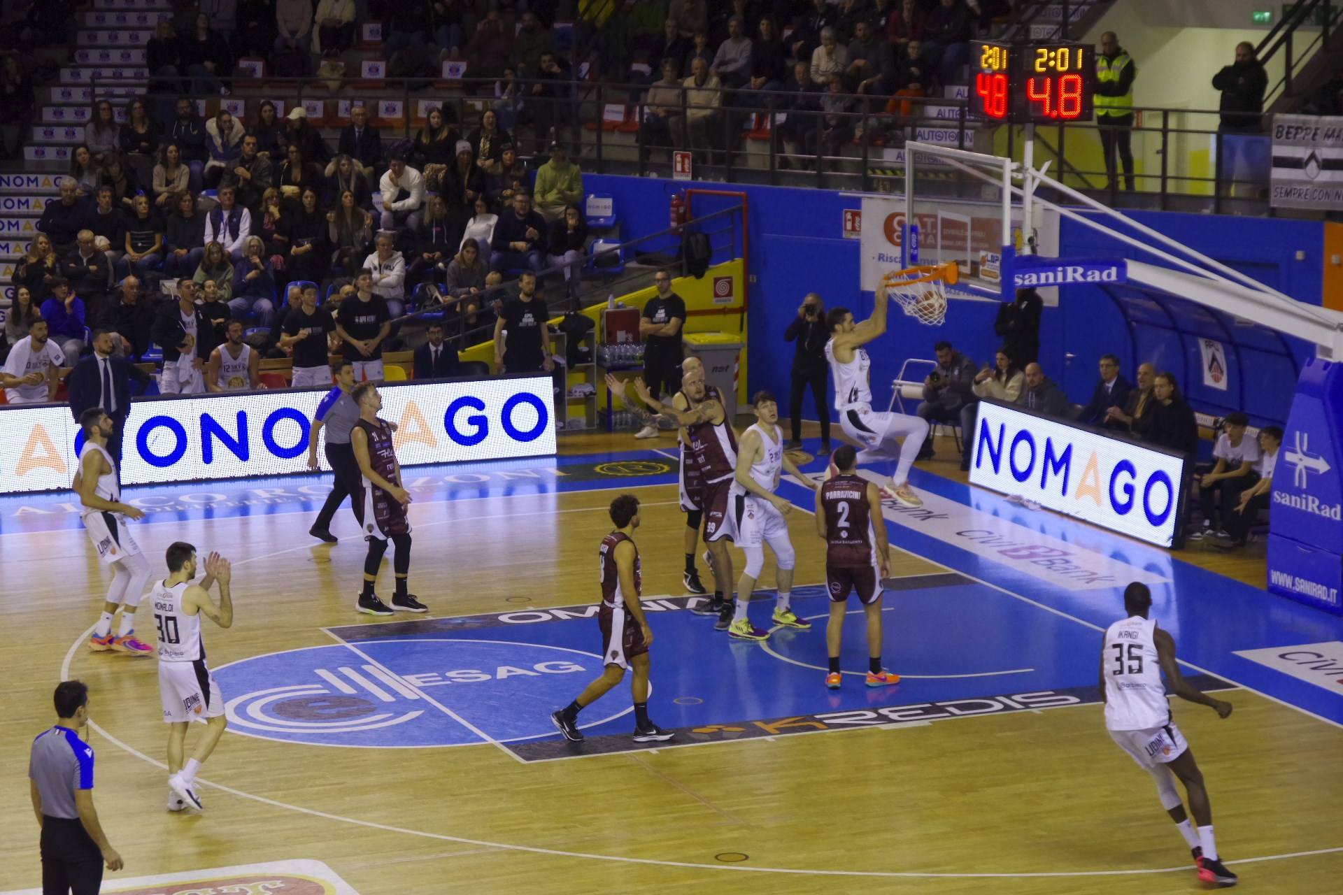 Arletti in schiacciata contro Nardò