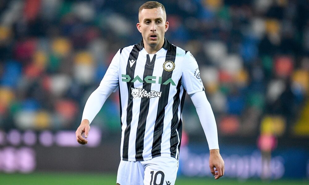 Gerard Deulofeu con la maglia dell'Udinese