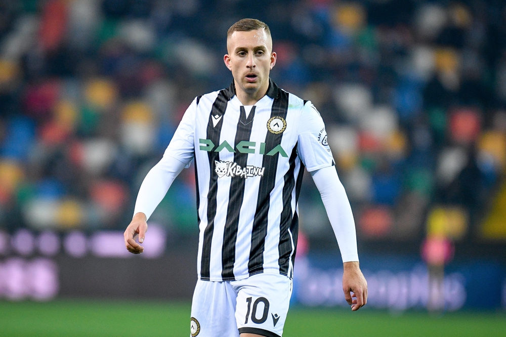 Gerard Deulofeu con la maglia dell'Udinese