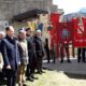 Il vicegovernatore del Friuli Venezia Giulia Mario Anzil, primo a sinistra, alla solenne commemorazione per lottantesimo anniversario delleccidio dei dodici carabinieri avvenuto il 25 marzo del 1944 sull'altopiano di Malga Bala.