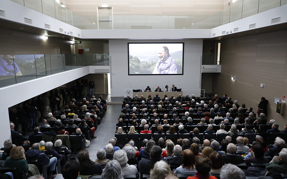 Una fase della proiezione del docufilm su Pierluigi Di Piazza