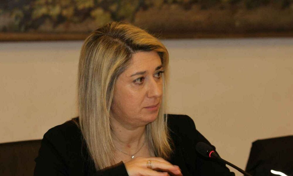 L'assessore regionale alle Infrastrutture e territorio Cristina Amirante - Sicurezza stradale, nuova rotonda e parcheggio al casello della A23 a Gemona