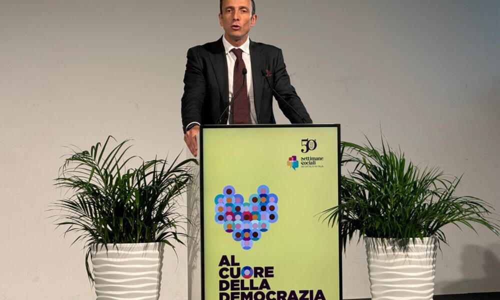 L'intervento del governatore del Friuli Venezia Giulia Massimiliano Fedriga