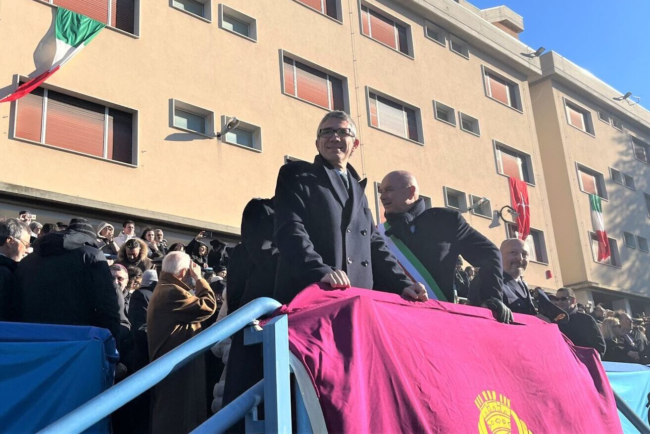 L'assessore Roberti assieme al sindaco Dipiazza sul piazzale della Scuola di Polizia 'Vincenzo Raiola' - Giuramento allievi polizia di Stato