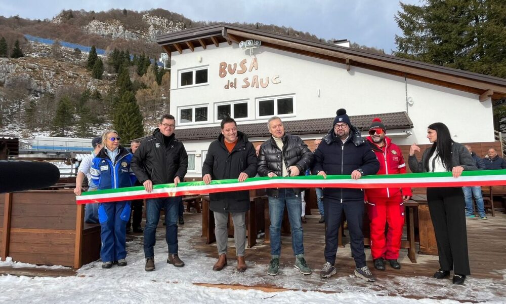 L'inaugurazione della rinnovata Busa del Sauc alla presenza dell'assessore Sergio Emidio Bini