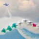 Le Frecce Tricolore durante un'esibizione