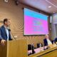 Il governatore Fedriga durante il suo intervento