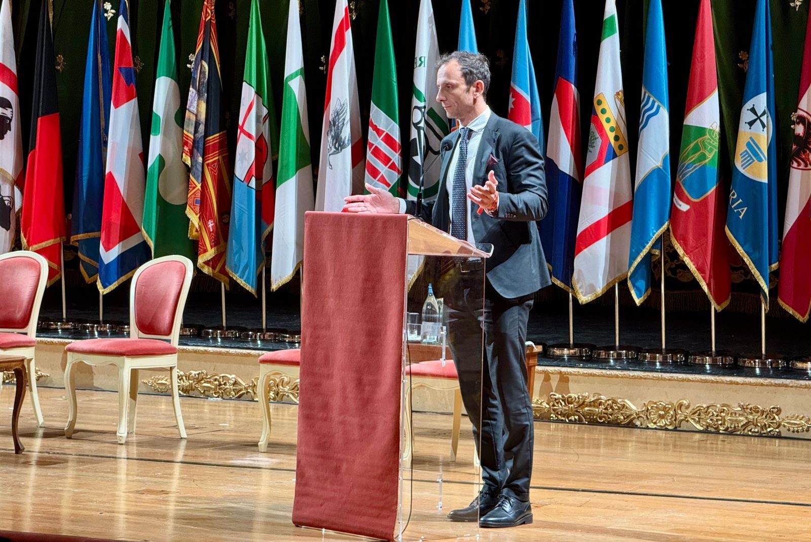 Il governatore Fedriga nel corso suo intervento