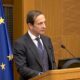 Il governatore Massimiliano Fedriga nell'Aula dei Gruppi parlamentari della Camera dei deputati