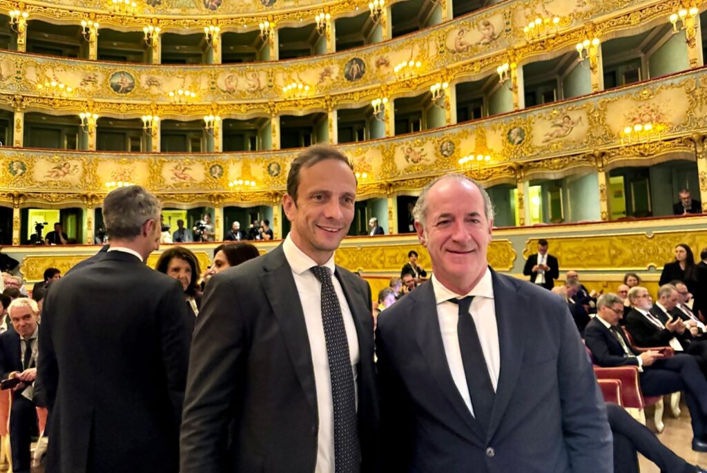 Il governatore Massimiliano Fedriga con il presidente di Regione Veneto Luca Zaia