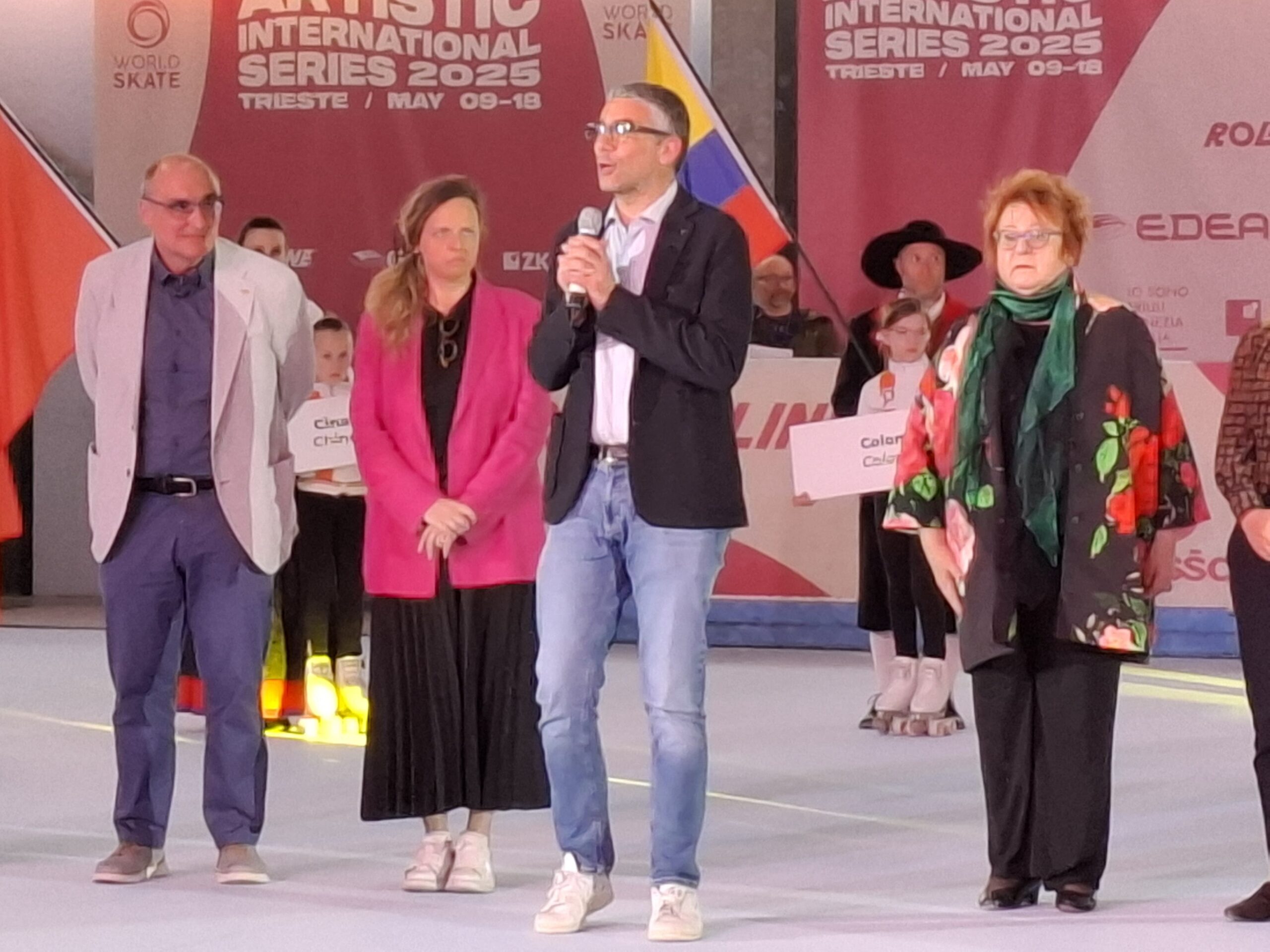 L'assessore Roberti interviene all'apertura dell'Artistic International Series 2025 al Pala Pikelc di Opicina