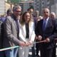 Il taglio del nastro all'inaugurazione degli spazi riqualificati dell'area ex Polstrada di Roiano