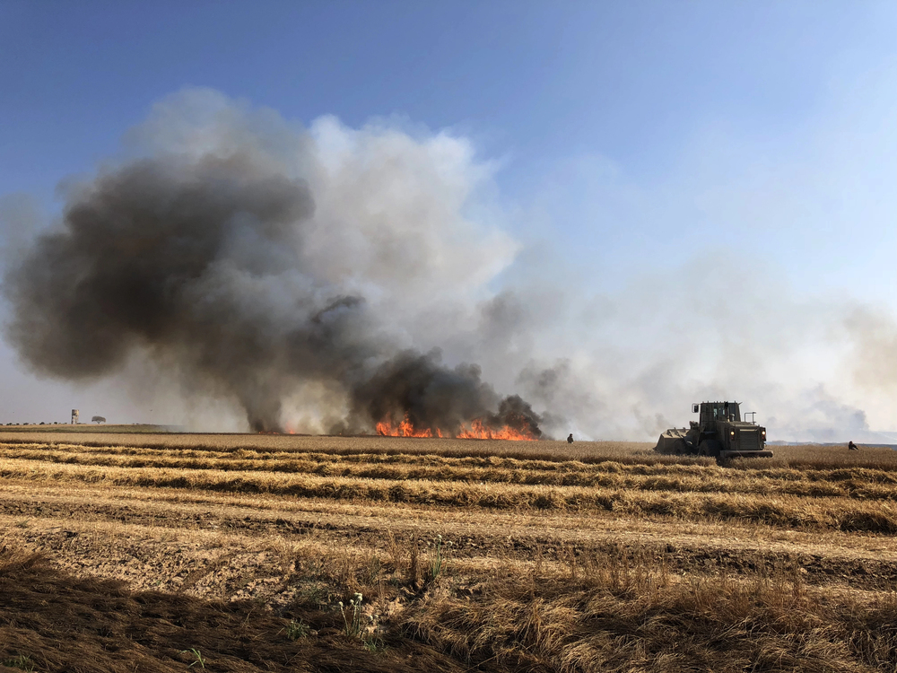 Incendio di un campo - Incendio nei campi Fontanafredda