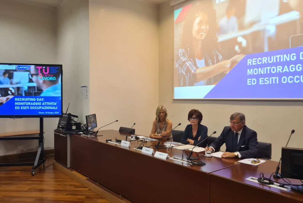 La presentazione dei risultati relativi ai Recruiting day organizzati dalla Regione nel 2024