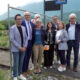 L'assessore regionale alle Finanze Barbara Zilli con le autorità sul cantiere del primo lotto della pista ciclabile Tolmezzo - Amaro - Stazione Carnia - Alpe Adria