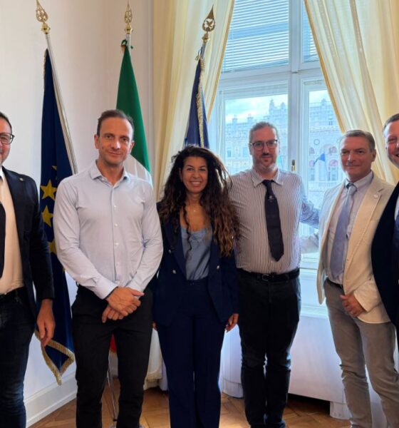 Il governatore Massimiliano Fedriga con la delegazione del Friuli Venezia Giulia del Cip, guidata dalla presidente Maria Elisabetta Capasa