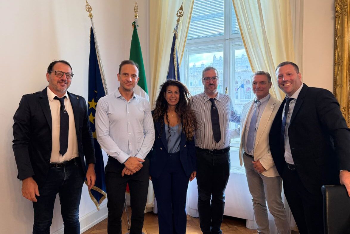 Il governatore Massimiliano Fedriga con la delegazione del Friuli Venezia Giulia del Cip, guidata dalla presidente Maria Elisabetta Capasa