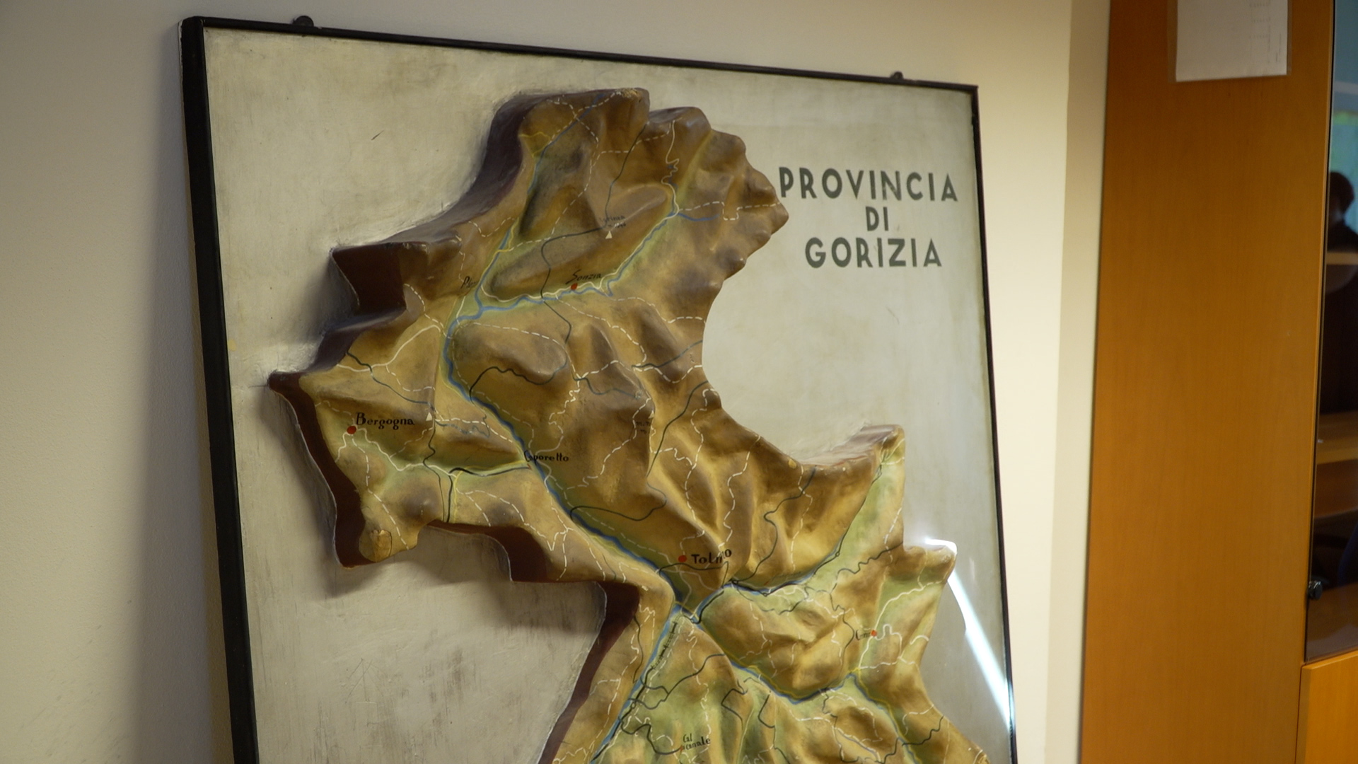 Il plastico storico della provincia di Gorizia databile attorno al 1927 donato all'Erpac