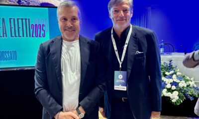 L'assessore regionale alle Attività produttive Sergio Emidio Bini con il rieletto presidente di Confocommercio Udine Giovanni Da Pozzo