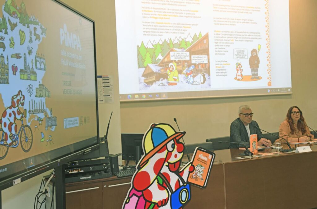 Un momento della presentazione di Pimpa alla scoperta del Friuli Venezia Giulia