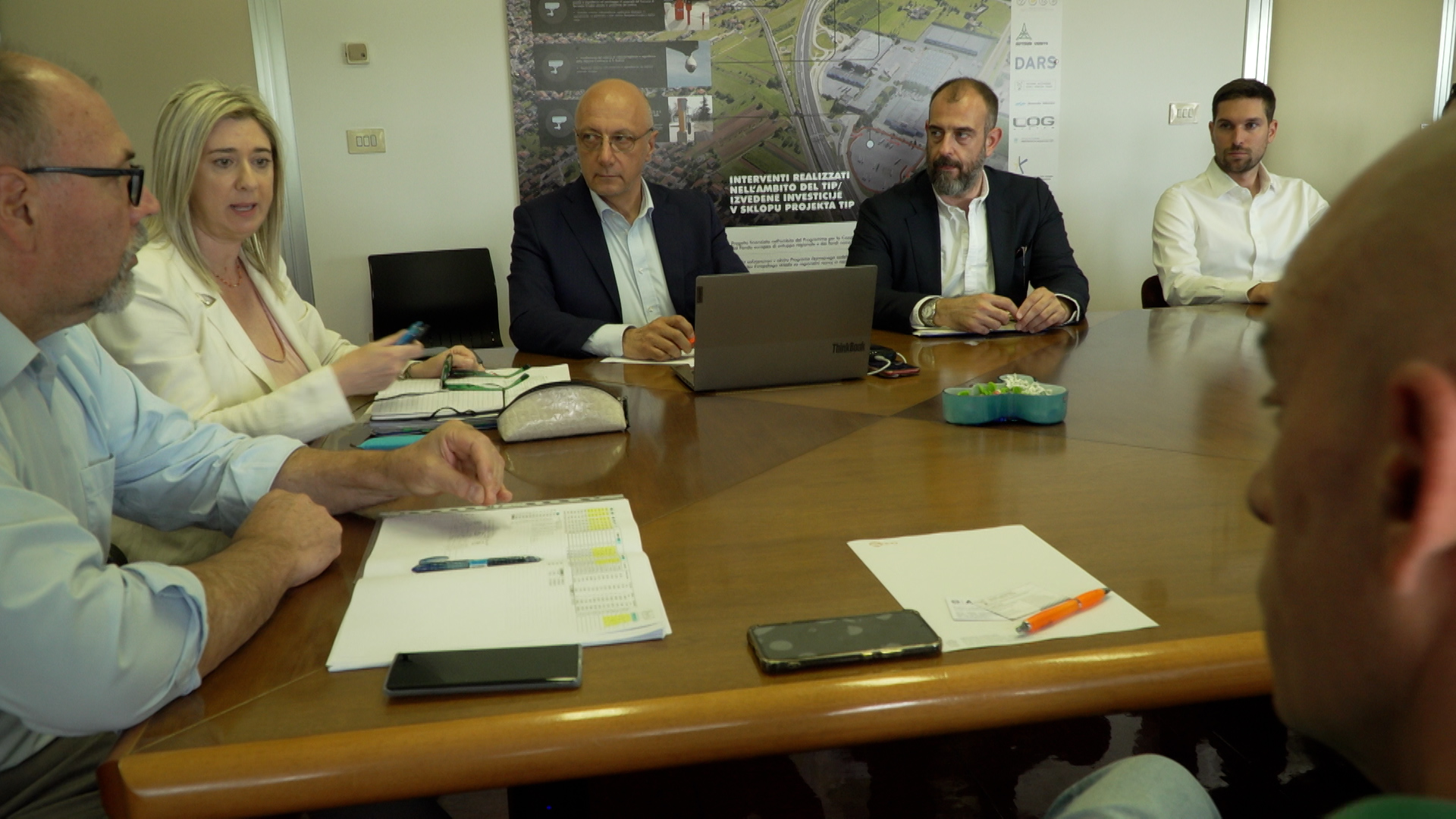 Un momento della riunione svoltasi nell'Interporto di Gorizia sul tema dell'H4