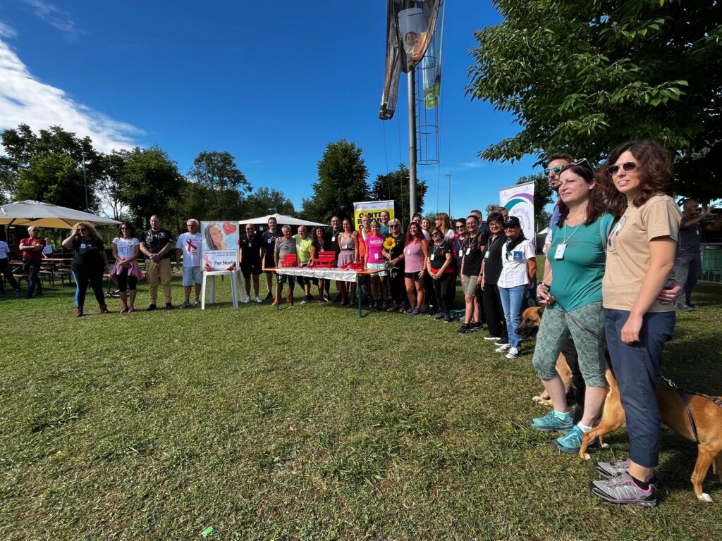 Una fase della cerimonia di premiazione della marcia svoltasi a Vidulis in memoria di Nadia Orlando