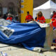Volontari della protezione civile in azione