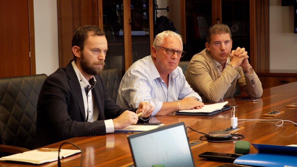 I presidenti degli Ordini delle professioni infermieristiche durante l'incontro con l'assessore Riccardi