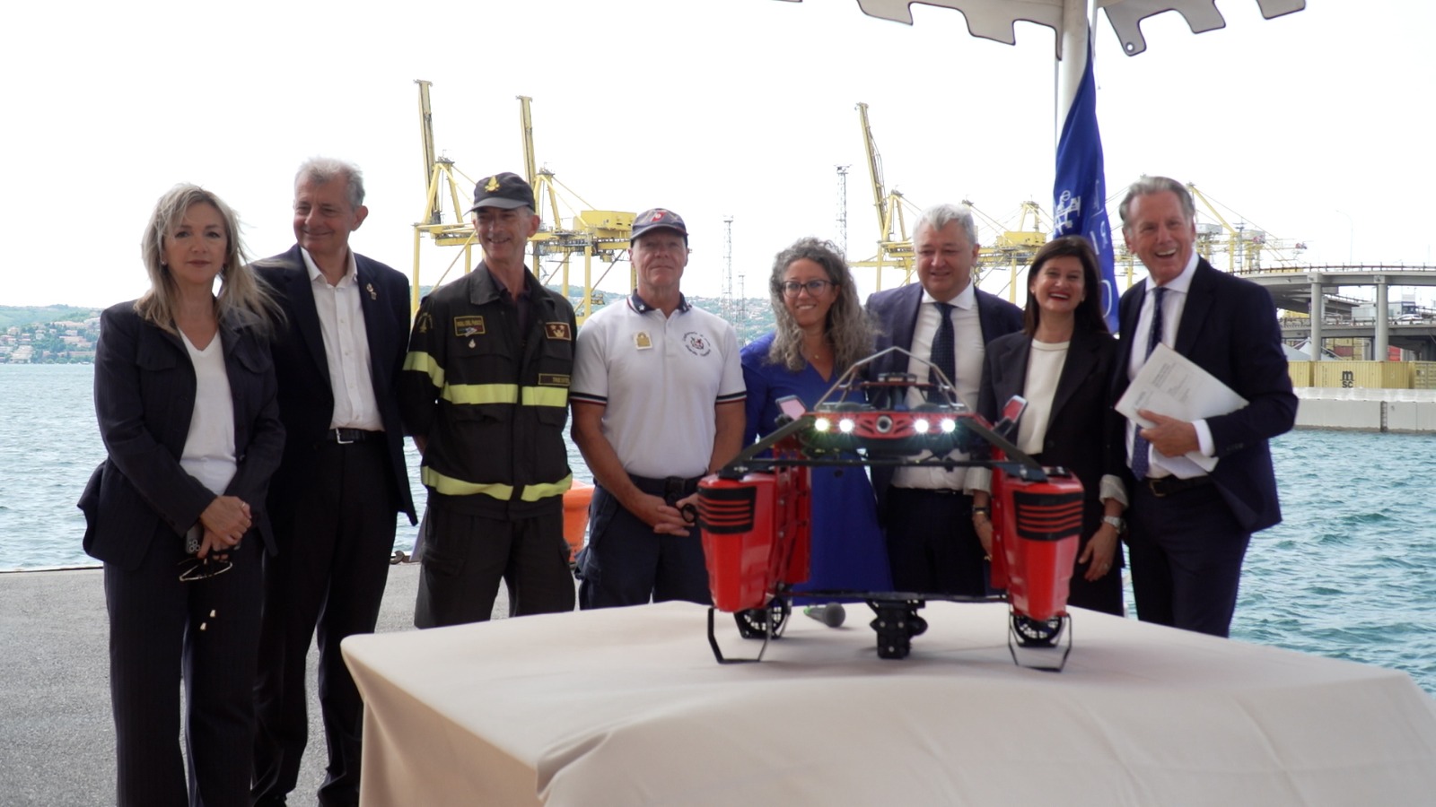 La presentazione del drone marino per il Golfo di Trieste