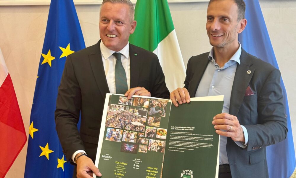 Il governatore Fedriga assieme al presidente Kunasek