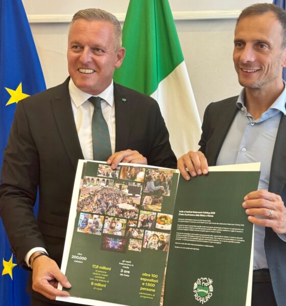 Il governatore Fedriga assieme al presidente Kunasek