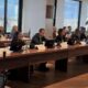 Il governatore Fedriga nel corso della riunione in Confindustria