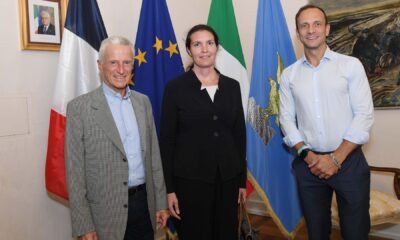 Il governatore Massimiliano Fedriga con Agnese Ghersi e Riccardo Illy