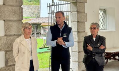 Il governatore del Friuli Venezia Giulia Massimiliano Fedriga, oggi, insieme all'assessore regionale alle Finanze Barbara Zilli, al Museo carnico delle arti popolari "Michele Gortani" di Tolmezzo
