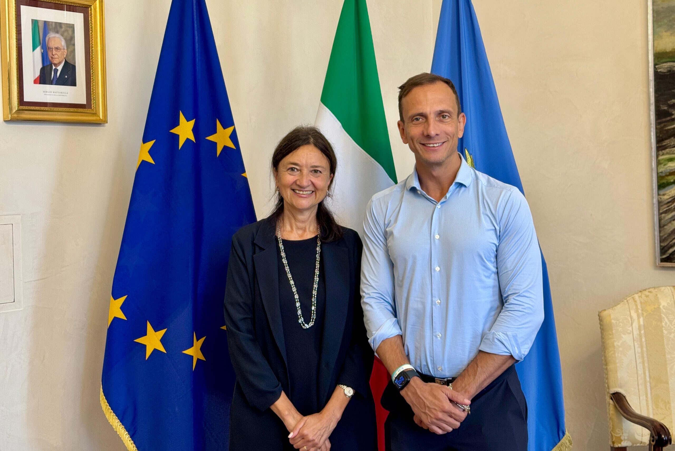 Il governatore del Fvg Fedriga con la rettrice dell'Università di Trieste Vianelli