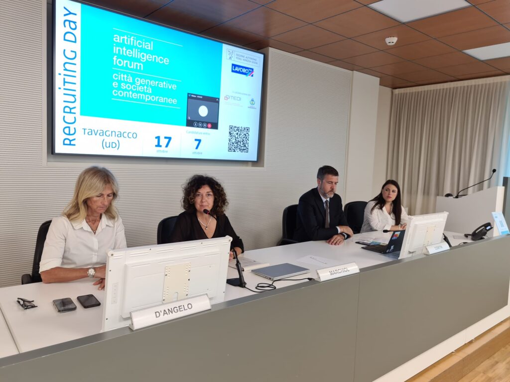a conferenza stampa in Regione a Udine per la presentazione del Recruiting day del Disretto Ditedi