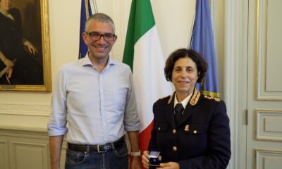 L'assessore regionale Pierpaolo Roberti insieme nuova direttrice della Scuola allievi agenti della Polizia di Stato, Giovanna Lori
