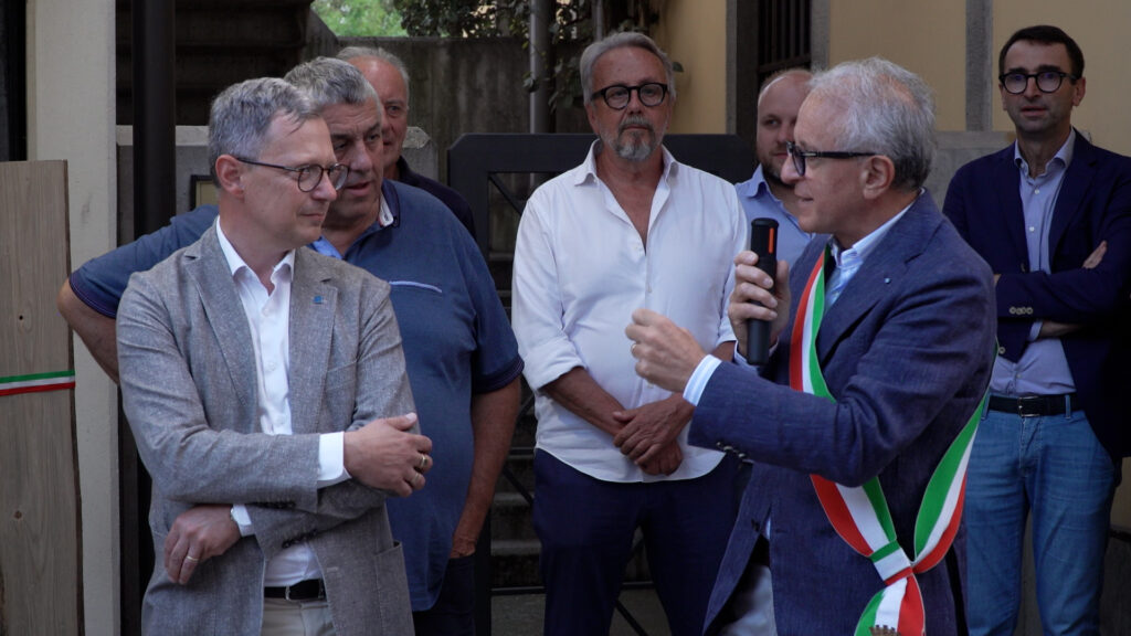 L'assessore regionale alle Risorse agroalimentari, forestali e ittiche Stefano Zannier all’inaugurazione della nuova sede del Cluster forestale Fvg a Tolmezzo