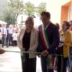 Il taglio del nastro all'inaugurazione