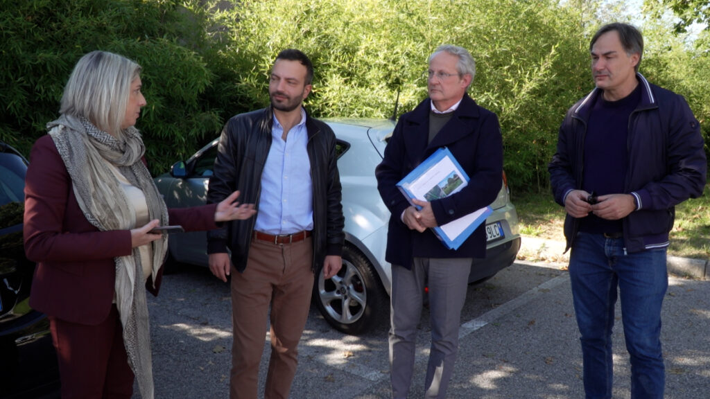 L'assessore Cristina Amirante durante il sopralluogo