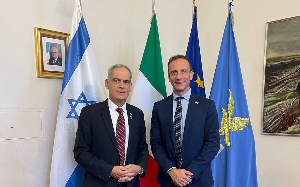 Il governatore Fedriga con l'ambasciatore israeliano Peled