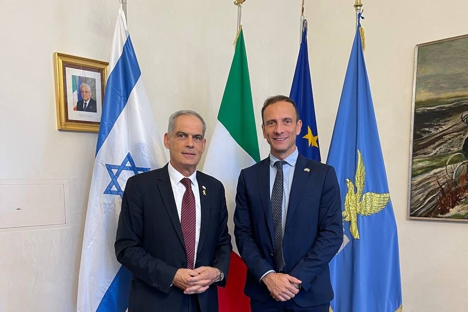 Il governatore Fedriga con l'ambasciatore israeliano Peled