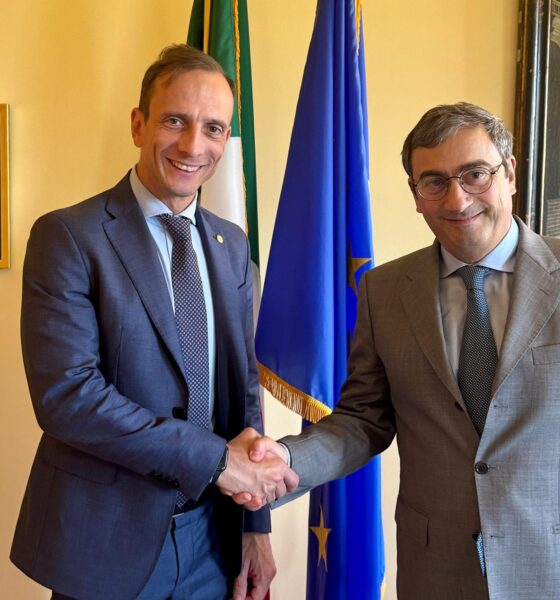 Il governatore Massimiliano Fedriga con l'ambasciatore d'Italia a Washington Marco Peronaci
