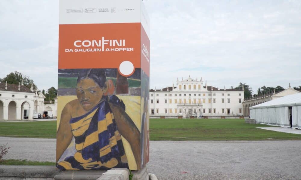 Il manifesto della mostra "Confini. Da Gauguin a Hopper", allestita a Villa Manin di Passariano