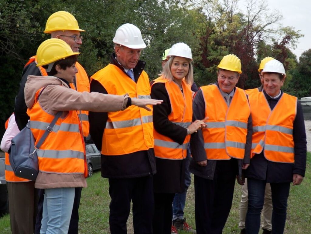 Il sopralluogo che ha formalmente dato l'avvio dell'intervento di diaframmatura degli argini del fiume Isonzo