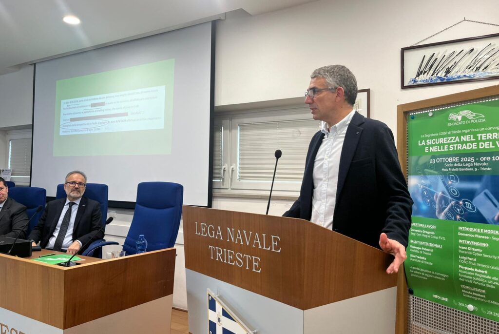 L'assessore alla Sicurezza Pierpaolo Roberti durante il suo intervento