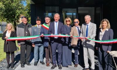 L'assessore regionale alla Difesa dell'ambiente, energia e sviluppo sostenibile Fabio Scoccimarro, all'inaugurazione del nuovo edificio di Bluenergy Group a Udine