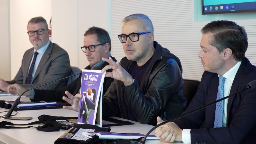 L'assessore regionale Sergio Emidio Bini alla conferenza stampa di presentazione della 26esima edizione di Ein Prosit
