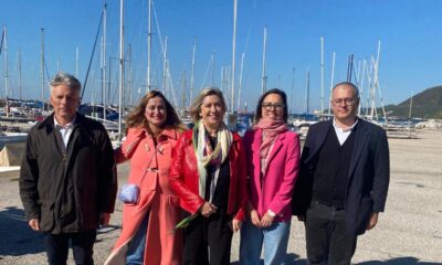 L'assessore regionale alle Infrastrutture e Territorio Cristina Amirante alla consegna del cantiere del porticciolo di Barcola a Trieste