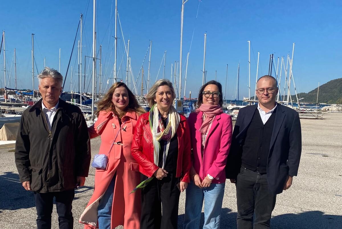 L'assessore regionale alle Infrastrutture e Territorio Cristina Amirante alla consegna del cantiere del porticciolo di Barcola a Trieste